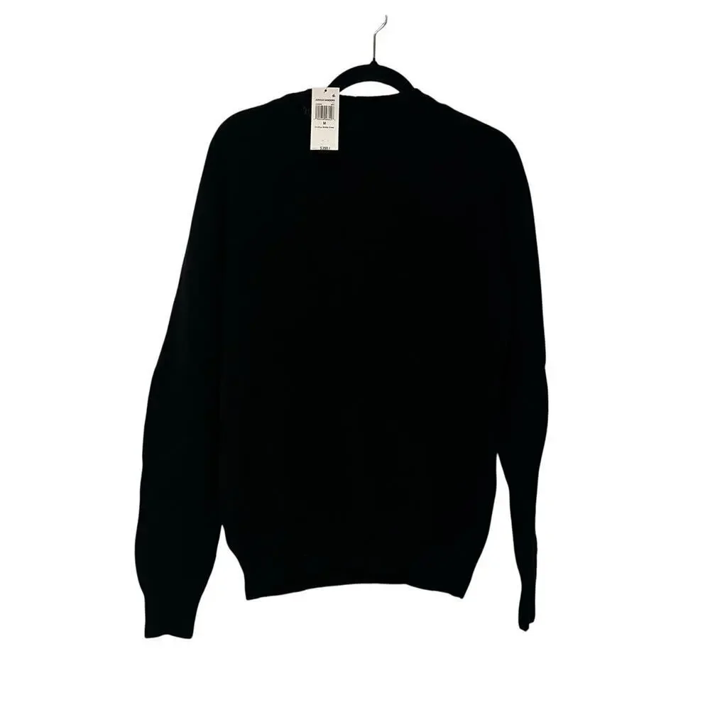 Joshua Sanders Women's Black Smile Knit Outline Sweater Size M NWT